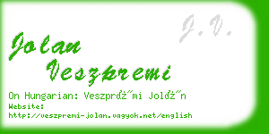 jolan veszpremi business card
